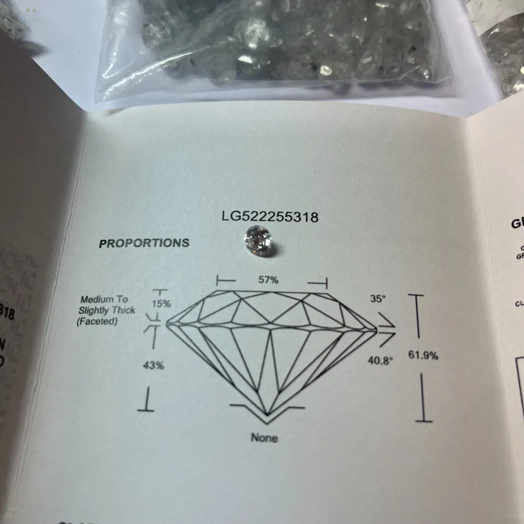 Wholesale Loose Crystal Diamond Hpht Lab Grown Synthetic Polished