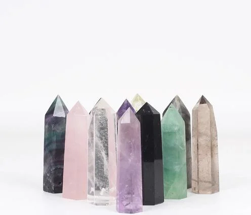 Natural Clear Amethyst Crystal Wands Amethyst Rock Purple Crystal Wands