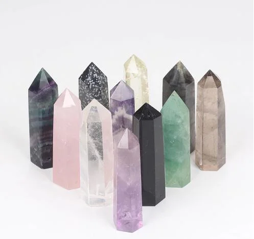 Natural Clear Amethyst Crystal Wands Amethyst Rock Purple Crystal Wands