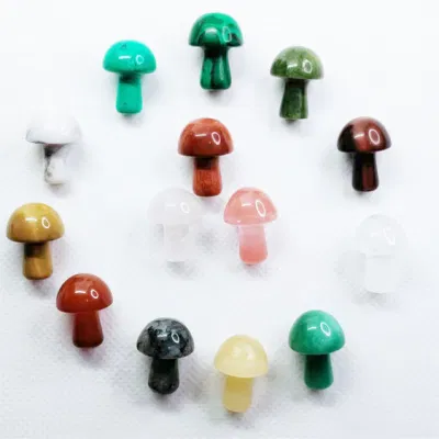 Natural Crystal Mini Mushrooms Home Desk Decoration Collectibles Mushroom Ornaments Crystal Figurines