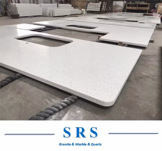 Wholesale Artificial Crystal White Quartz Stone Slab Price White Quartz Stone Slab Countertop Manufacture