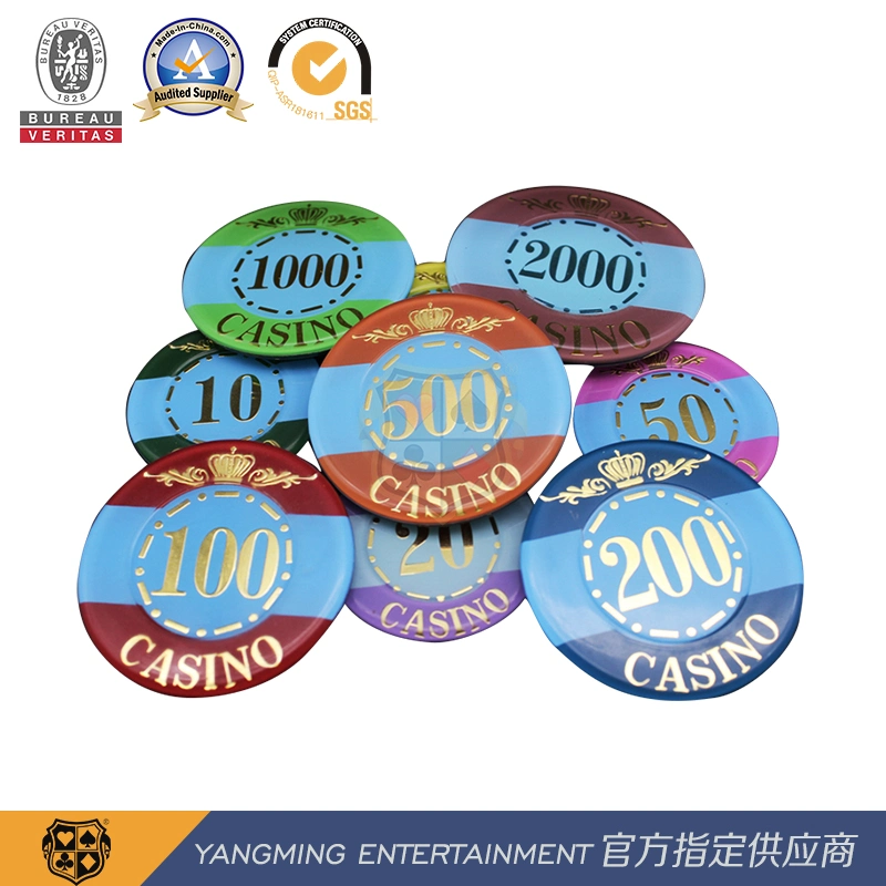 Baccarat Gambling Table Poker Chips Acrylic Crystal High-Temperature Gilding Can Be Customized