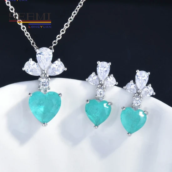 3 Carat Pink Crystal American Fashion Ladies Love Necklace Pendant Wholesale