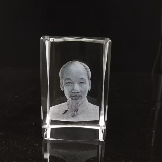 Christmas Gift 3D Laser Engraving Crystal Cube