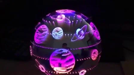 3D Fireworks Night Light, Glass Lamp Magical Crystal Ball