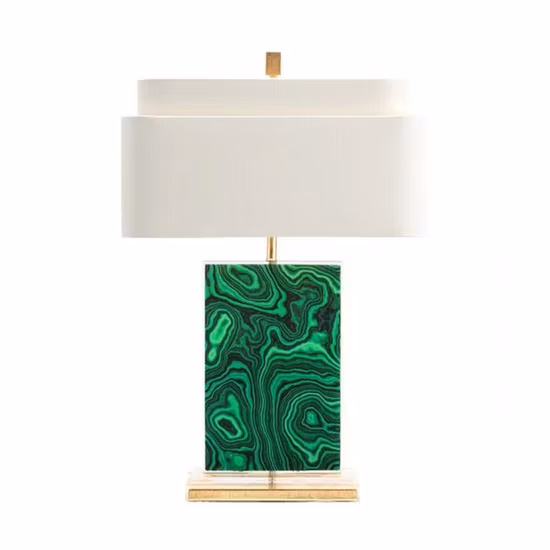 Luxury Gemstone Chandelier Agate Natural White Crystal Table Lamps